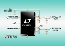 效率为 95% 的双输出同步降压型 DC/DC 控制器 LTC3865/-1