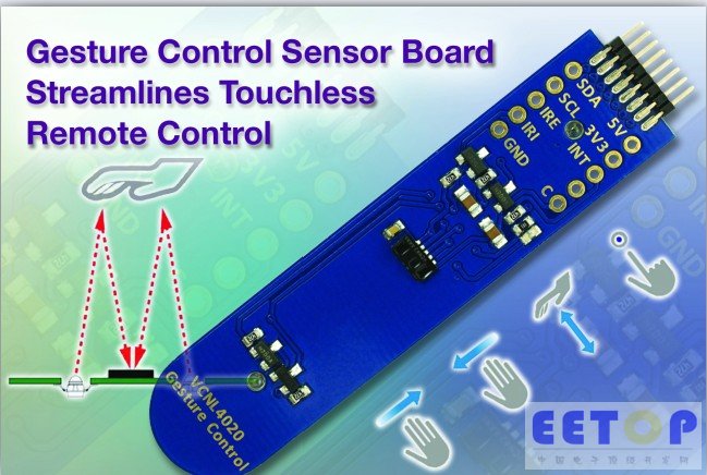 新款手势控制传感器演示板